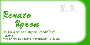 renato ugron business card